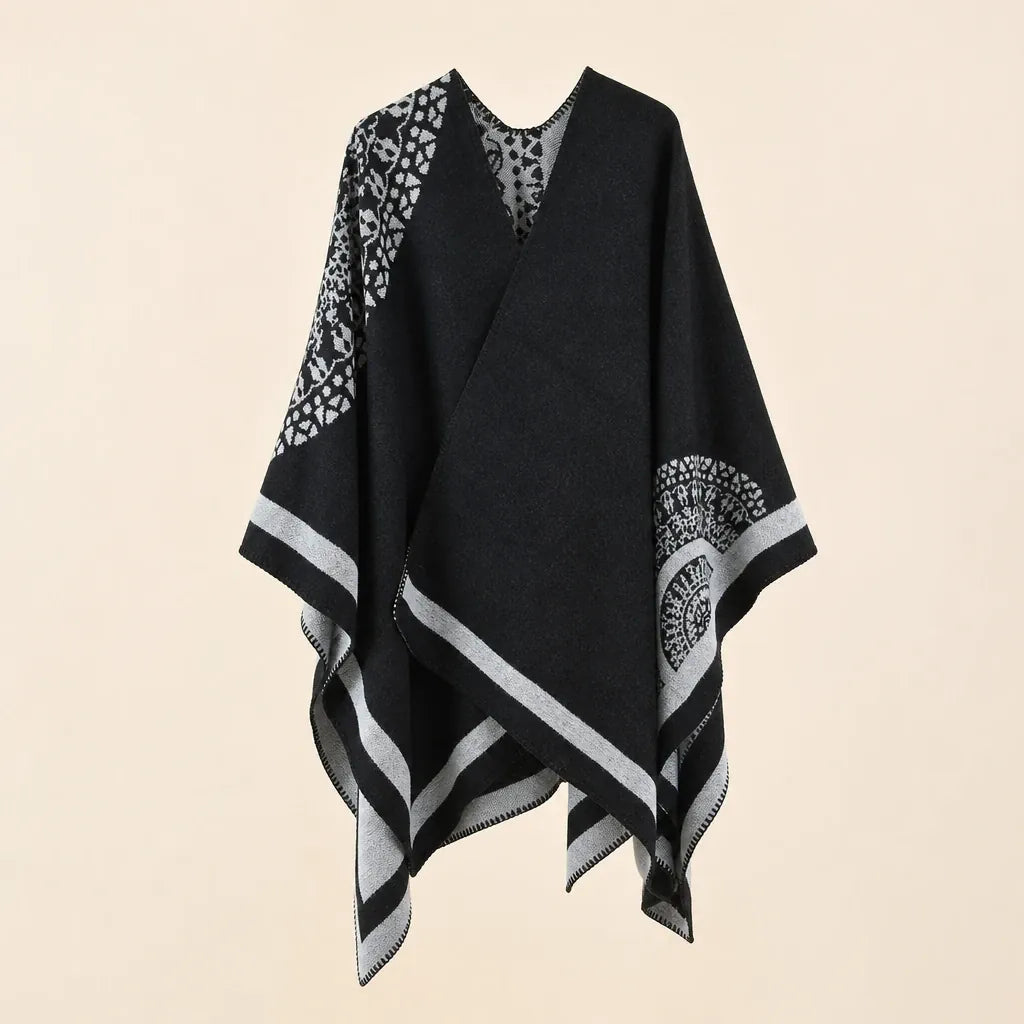 Ton poncho Poncho Cachemire Floral