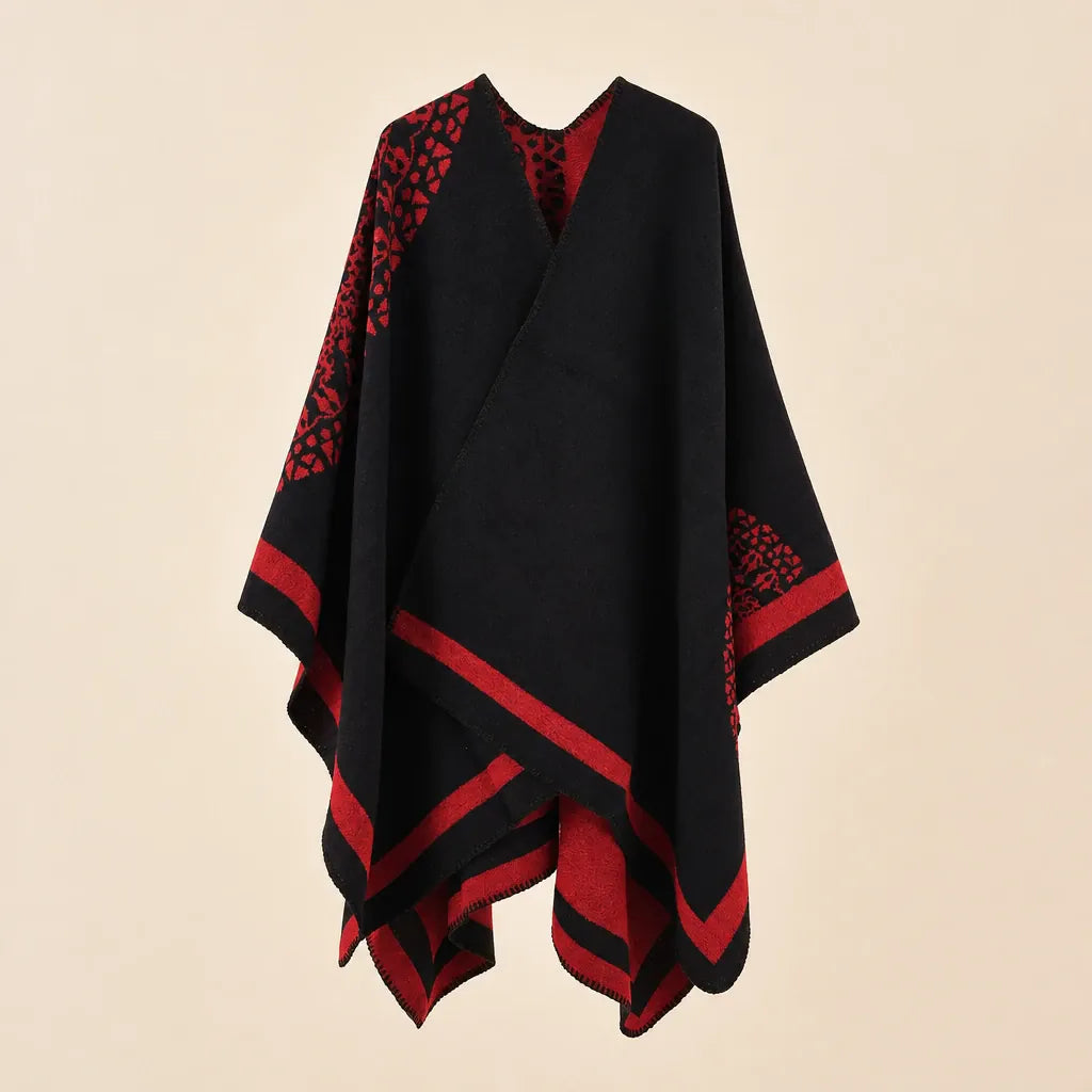 Ton poncho Poncho Cachemire Floral