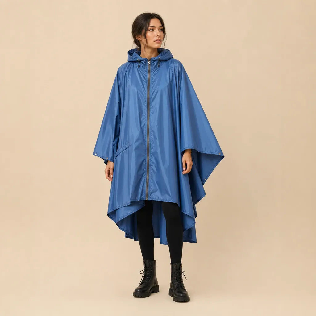 Ton poncho Poncho Cape De Pluie Avec Fermeture Éclair Pliable
