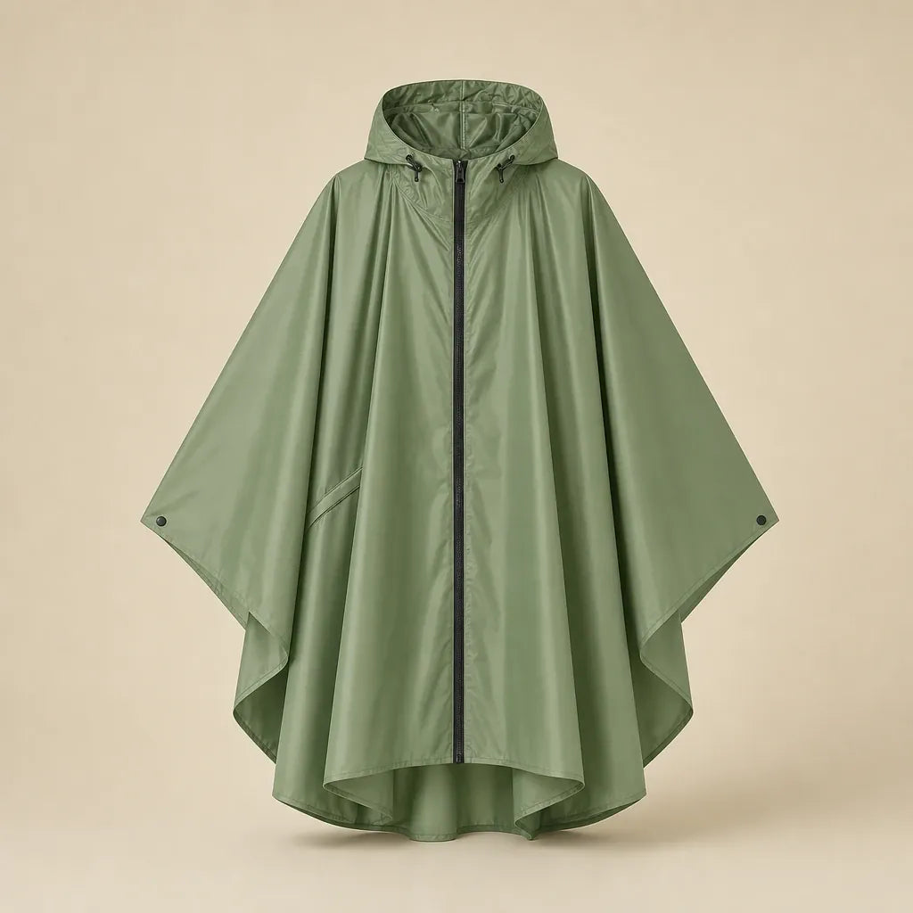 Ton poncho Poncho Cape De Pluie Avec Fermeture Éclair Pliable