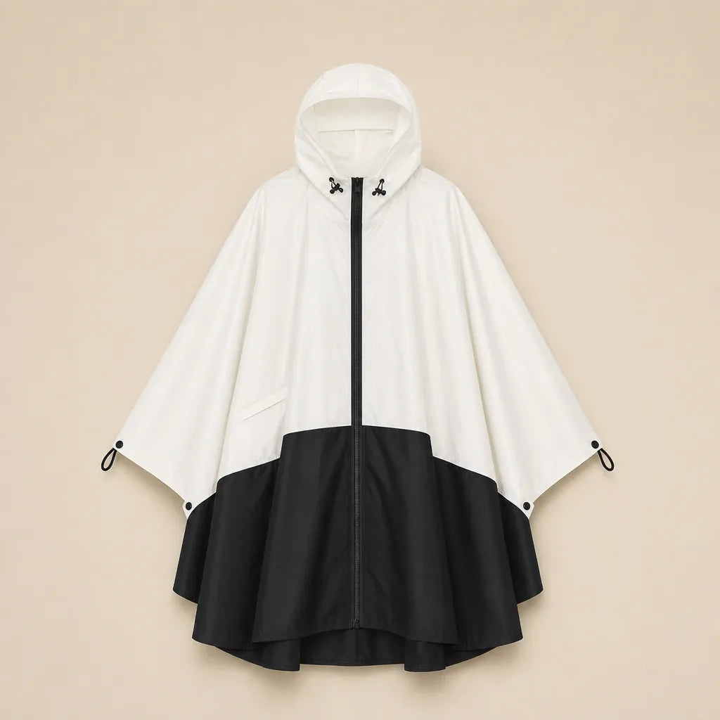Ton poncho Poncho Cape De Pluie Avec Fermeture Éclair Pliable
