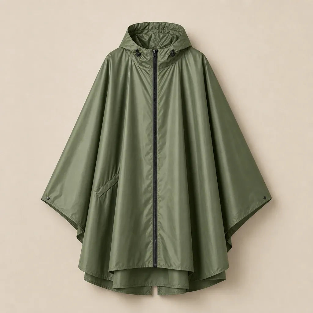 Ton poncho Poncho Cape De Pluie Avec Fermeture Éclair Pliable