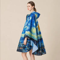 Ton poncho Poncho Cape De Pluie Van Gogh Nuit Étoilée Unisexe