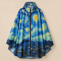 Ton poncho Poncho Cape De Pluie Van Gogh Nuit Étoilée Unisexe