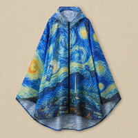 Ton poncho Poncho Cape De Pluie Van Gogh Nuit Étoilée Unisexe