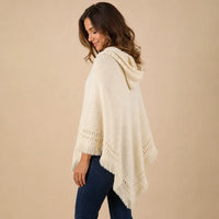 Ton poncho Poncho Crochet À Capuche Avec Franges