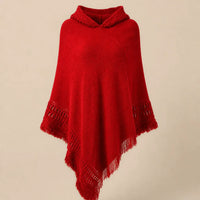 Ton poncho Poncho Crochet À Capuche Avec Franges