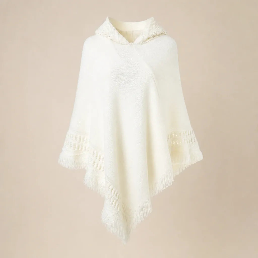 Ton poncho Poncho Crochet À Capuche Avec Franges