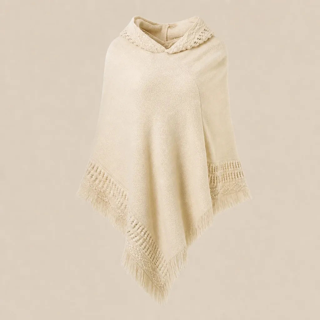 Ton poncho Poncho Crochet À Capuche Avec Franges