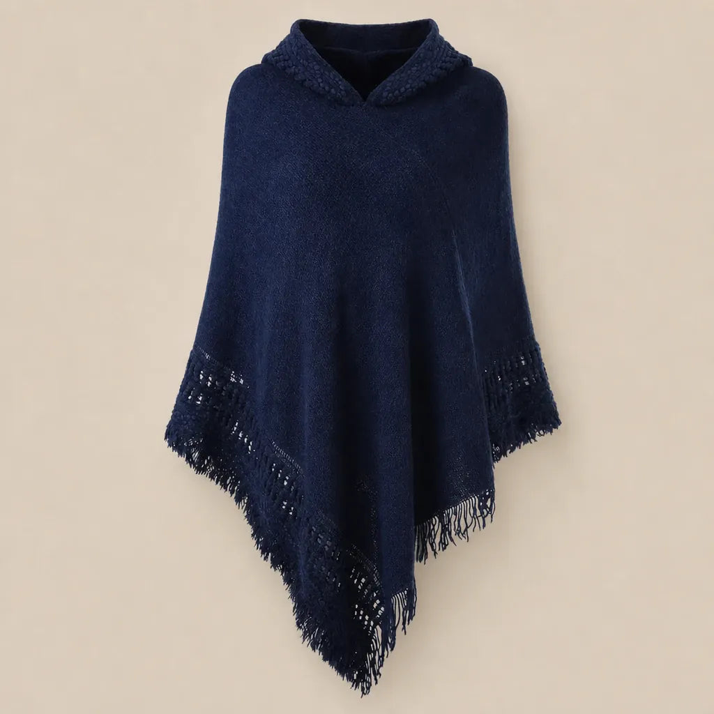 Ton poncho Poncho Crochet À Capuche Avec Franges