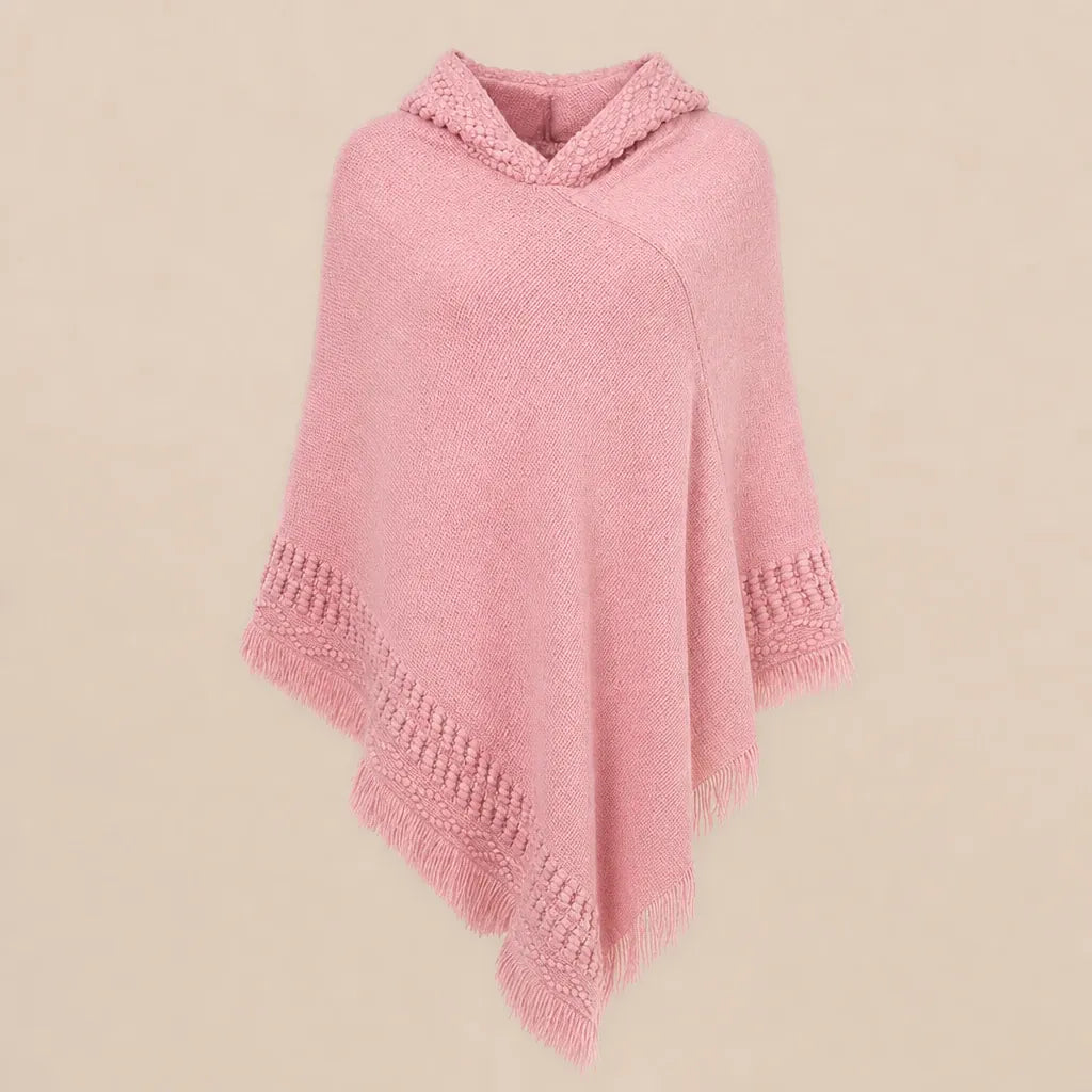Ton poncho Poncho Crochet À Capuche Avec Franges