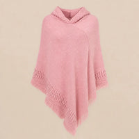 Ton poncho Poncho Crochet À Capuche Avec Franges