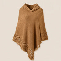 Ton poncho Poncho Crochet À Capuche Avec Franges