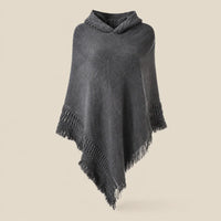 Ton poncho Poncho Crochet À Capuche Avec Franges