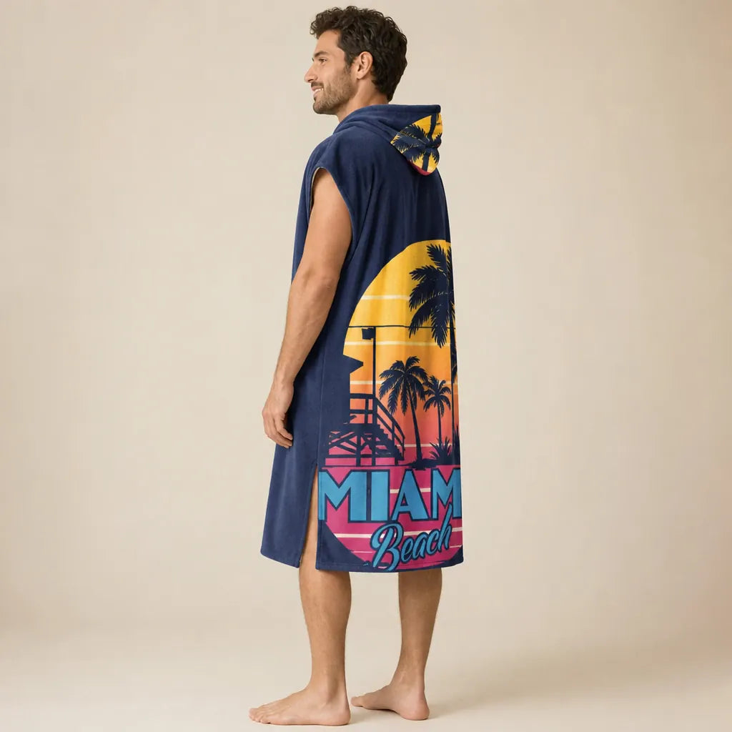 Ton poncho Poncho De Bain À Capuche Microfibre