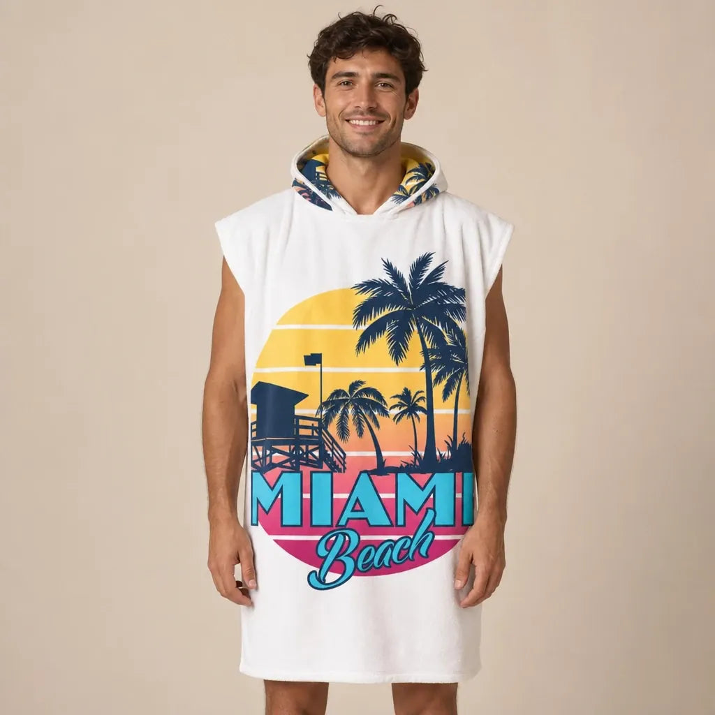 Ton poncho Poncho De Bain À Capuche Microfibre