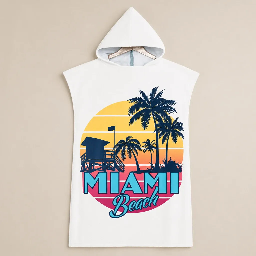 Ton poncho Poncho De Bain À Capuche Microfibre