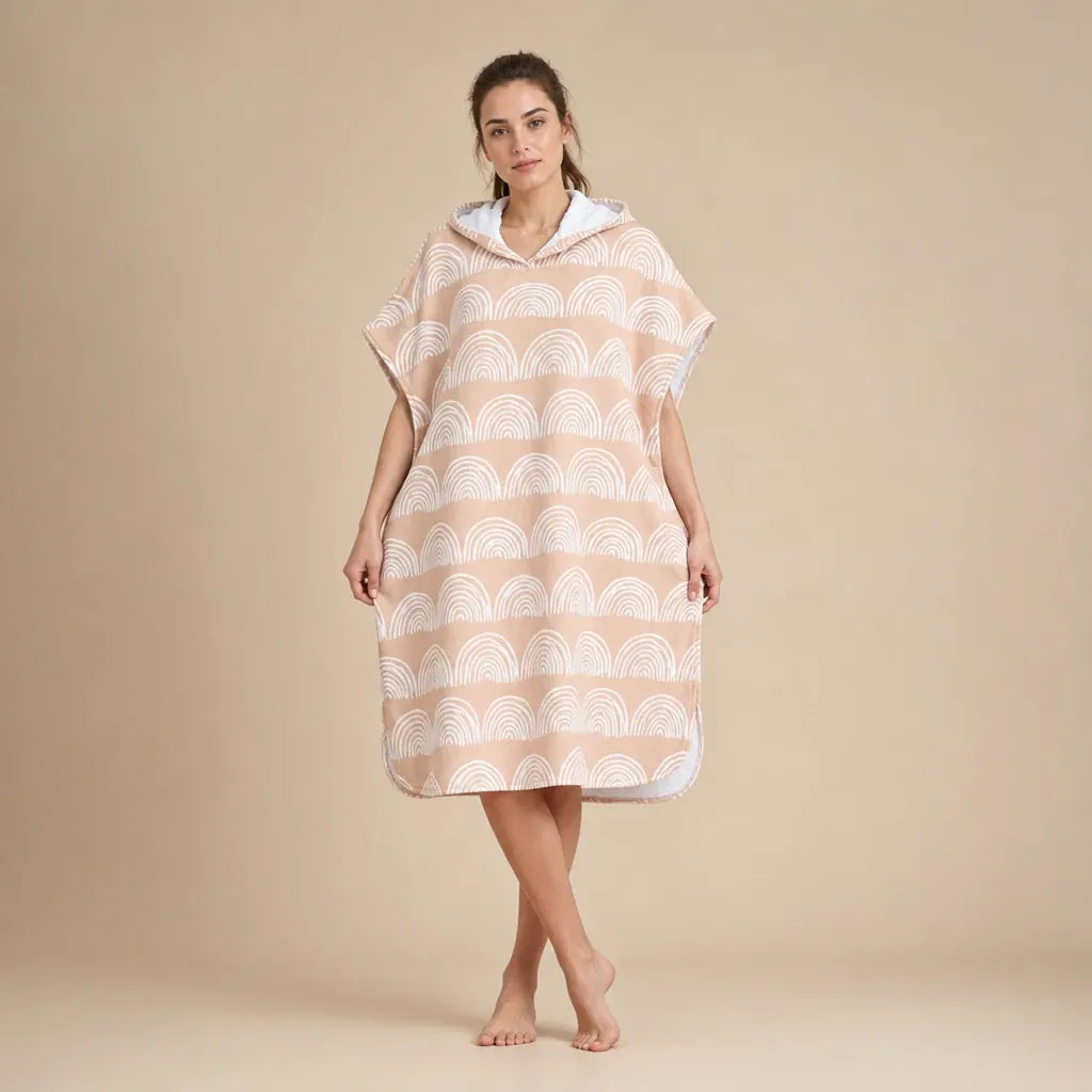 Ton poncho Poncho De Bain Adulte Microfibre À Capuche