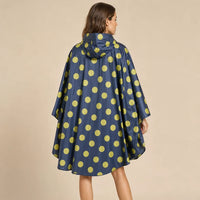 Ton poncho Poncho De Pluie Femme Randonnée À Pois Avec Pochette
