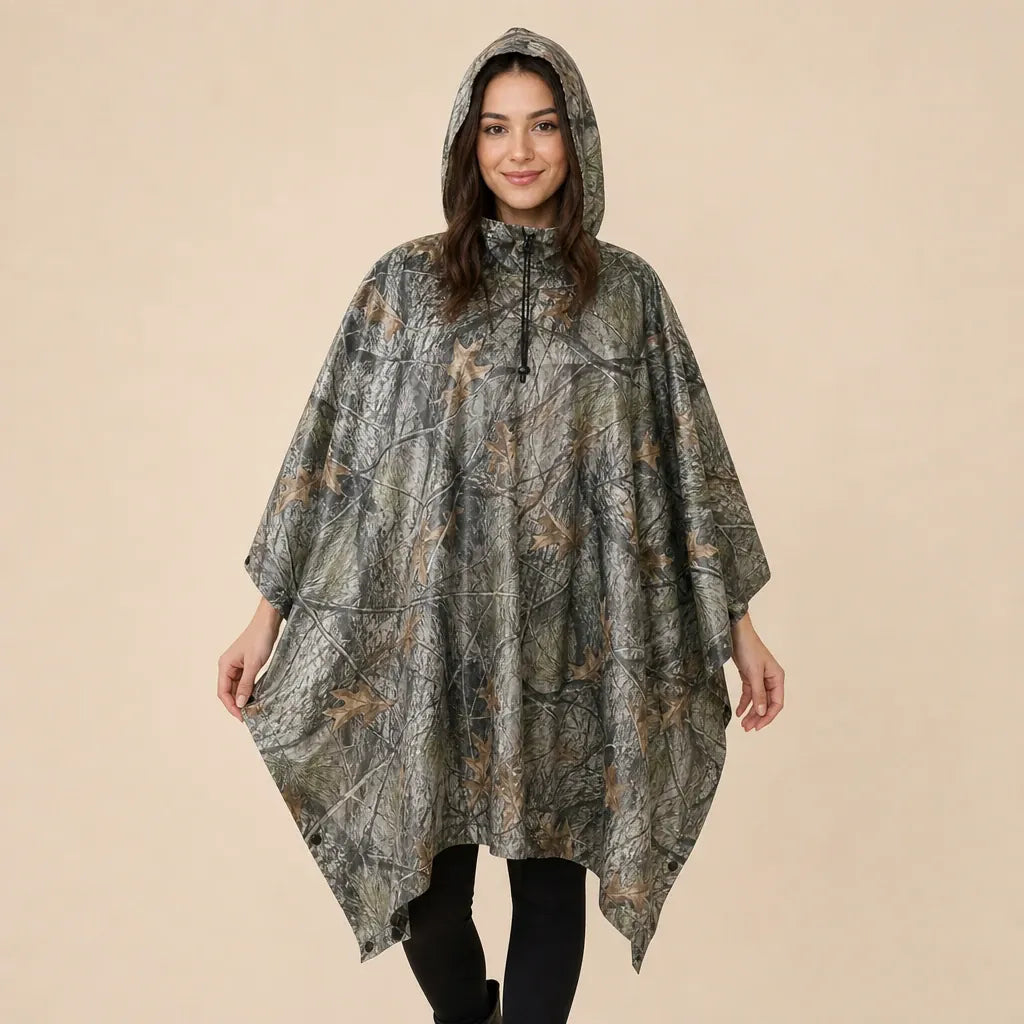 Ton poncho Poncho De Pluie Femme Randonnée Tactique Camouflage