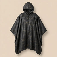 Ton poncho Poncho De Pluie Noir Camouflage Multifonctionnel