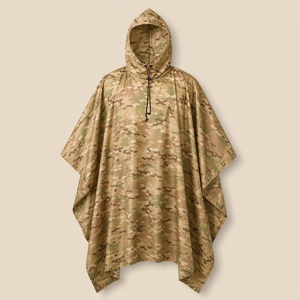 Ton poncho Poncho De Pluie Noir Camouflage Multifonctionnel