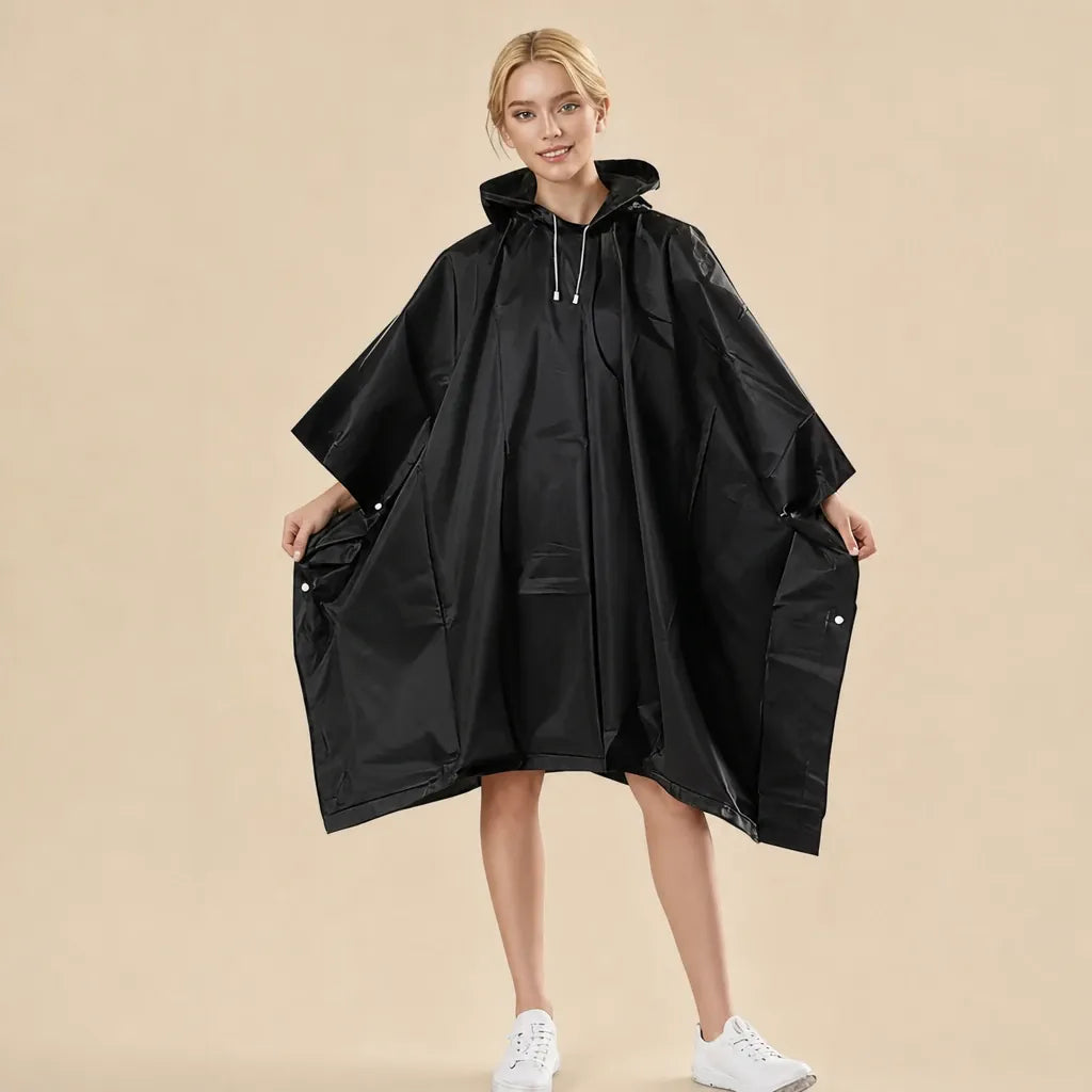 Ton poncho Poncho De Pluie Noir Imperméable