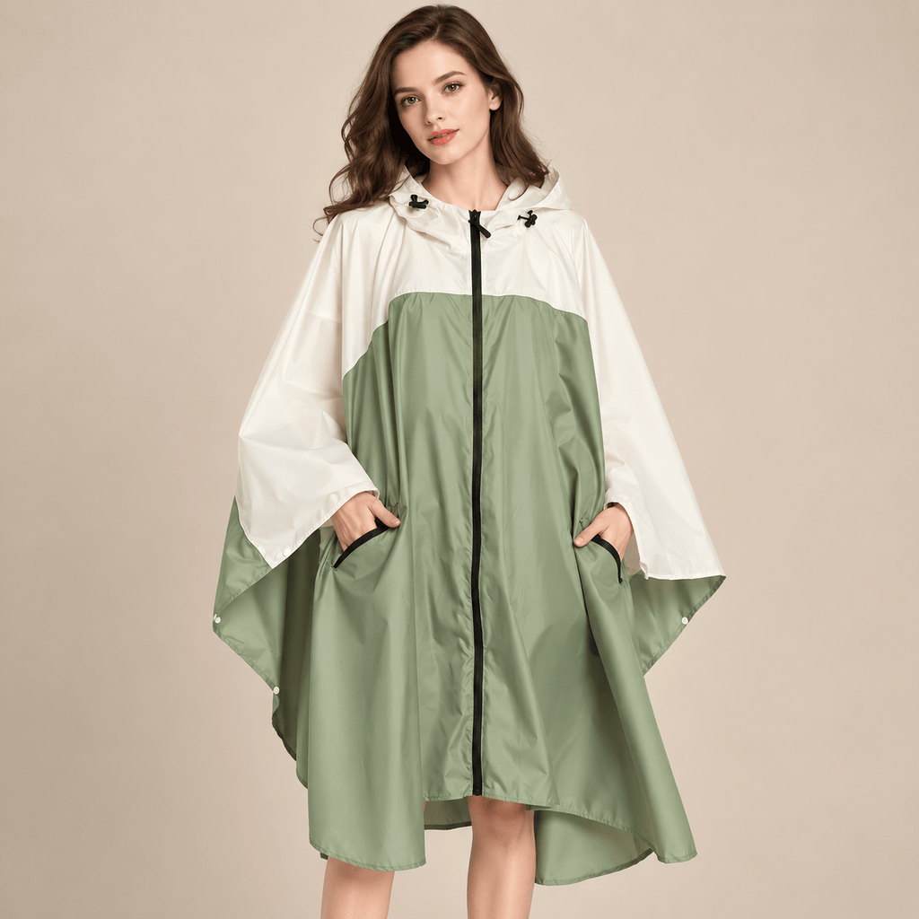 Ton poncho Poncho De Pluie Velo Femme Color-Block Léger