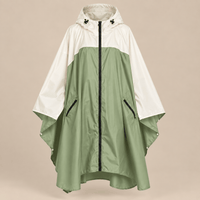 Ton poncho Poncho De Pluie Velo Femme Color-Block Léger