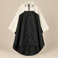 Ton poncho Poncho De Pluie Velo Femme Color-Block Léger
