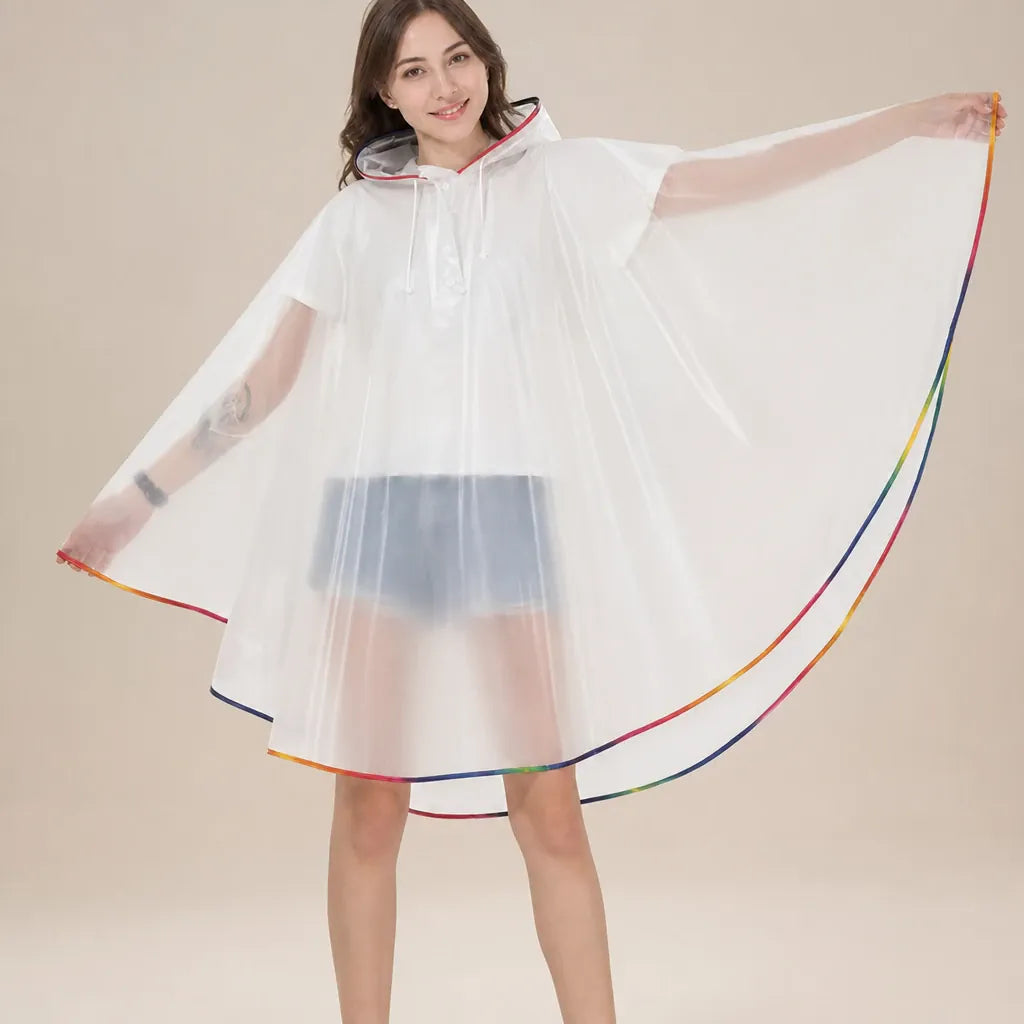 Ton poncho Poncho De Pluie Velo Femme Translucide Avec Capuche
