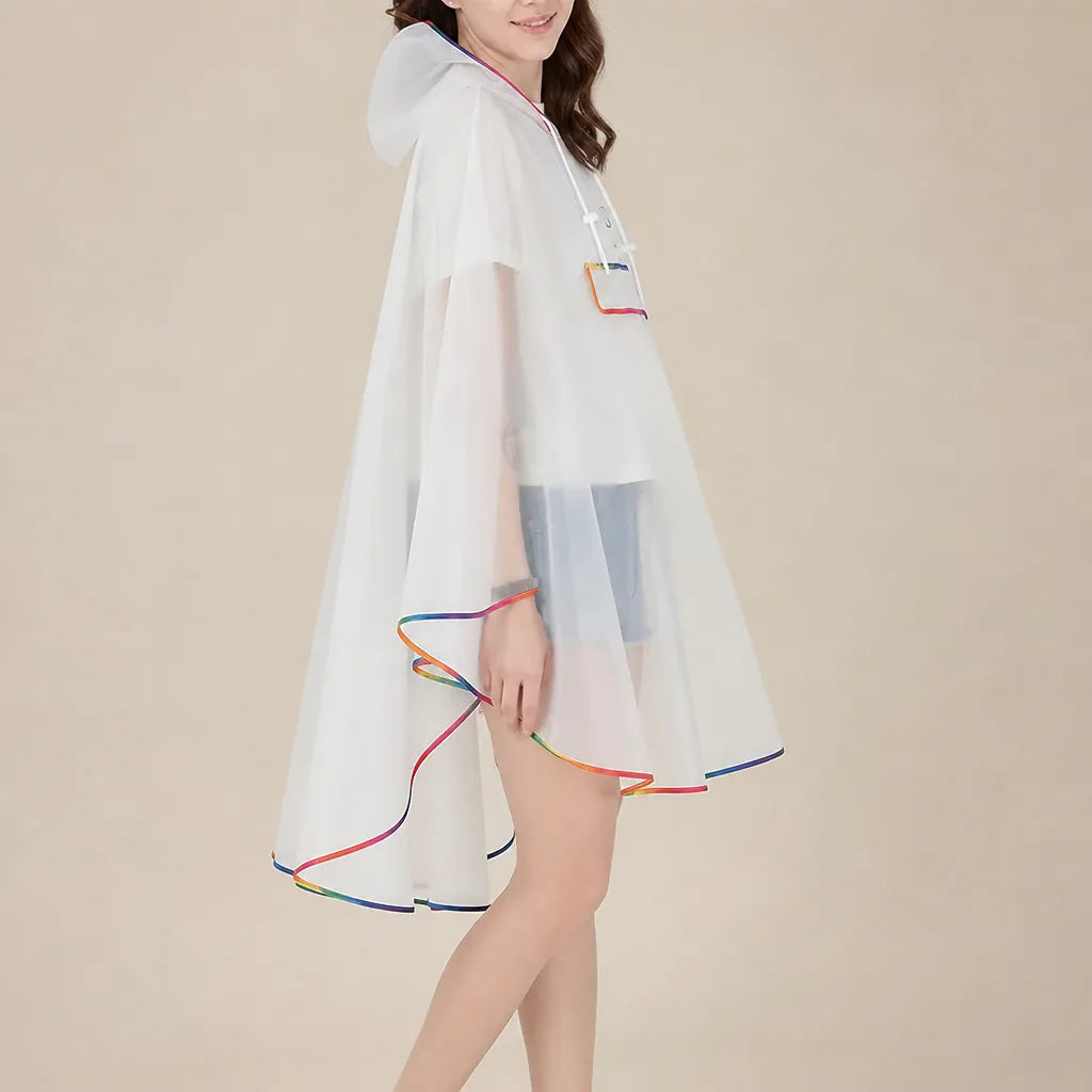 Ton poncho Poncho De Pluie Velo Femme Translucide Avec Capuche