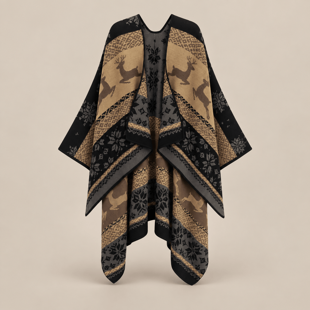 Ton poncho Poncho Double Face Imitation Cachemire