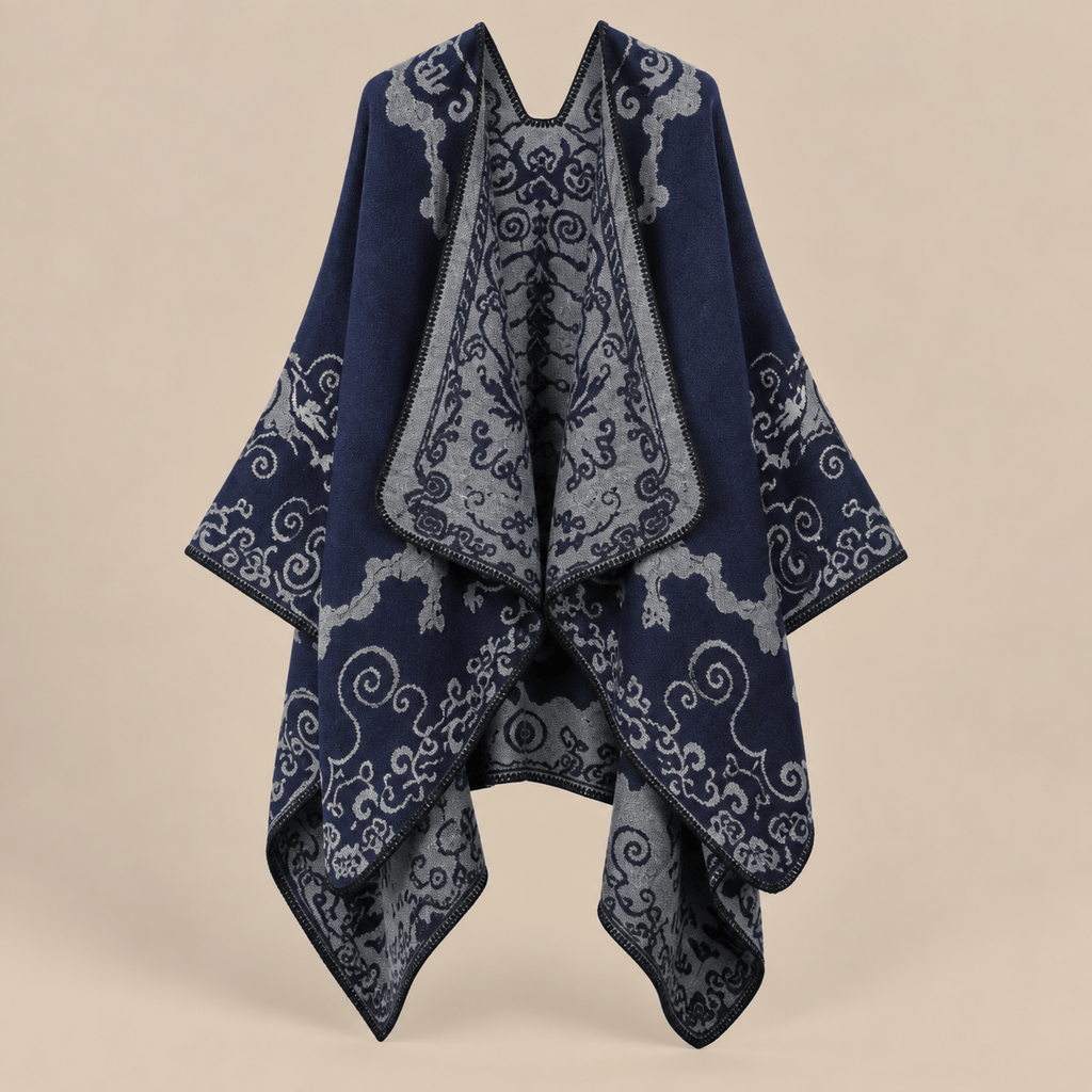 Ton poncho Poncho Double Face Imitation Cachemire