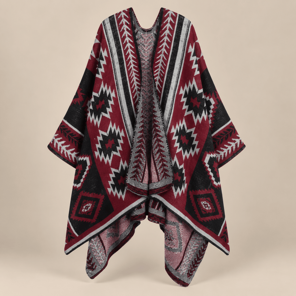 Ton poncho Poncho Double Face Imitation Cachemire