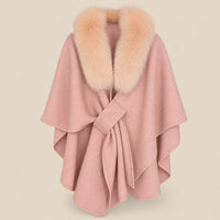 Ton poncho Poncho En Fourrure Véritable Gris