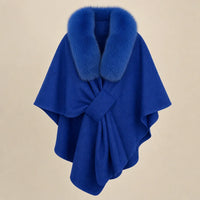 Ton poncho Poncho En Fourrure Véritable Gris