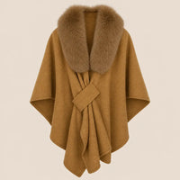 Ton poncho Poncho En Fourrure Véritable Gris