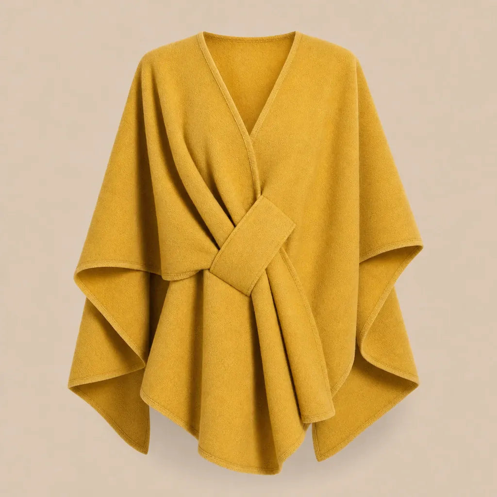 Ton poncho Poncho En Laine Femme Camel