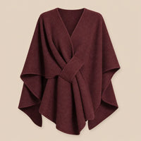 Ton poncho Poncho En Laine Femme Camel