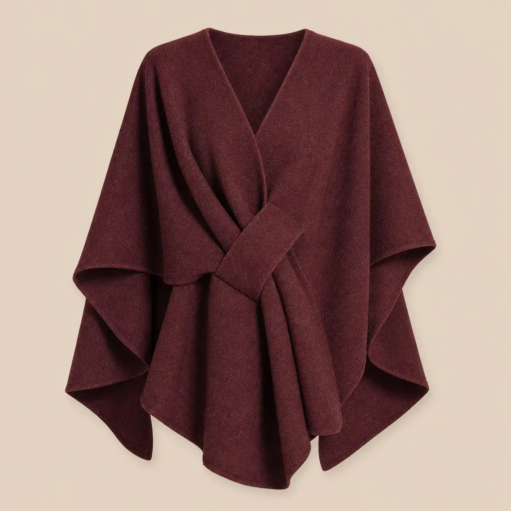 Ton poncho Poncho En Laine Femme Camel