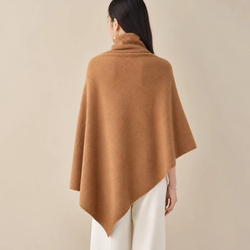 Ton poncho Poncho En Laine Femme Col Roulé En Tricot