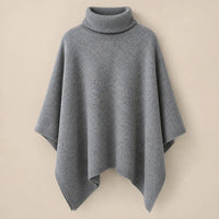 Ton poncho Poncho En Laine Femme Col Roulé En Tricot