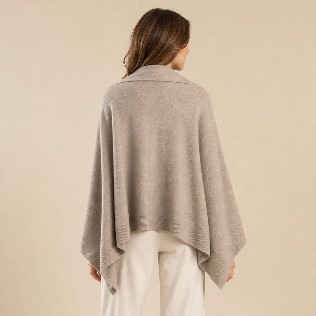 Ton poncho Poncho En Laine Tricoté Double Usage