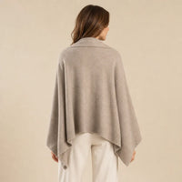 Ton poncho Poncho En Laine Tricoté Double Usage