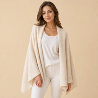 Ton poncho Poncho En Laine Tricoté Double Usage