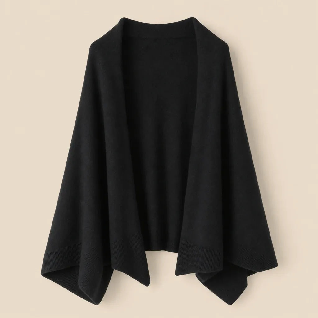 Ton poncho Poncho En Laine Tricoté Double Usage