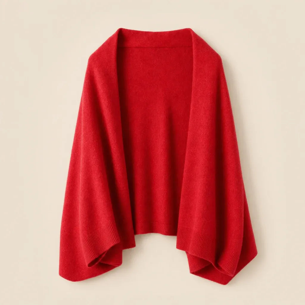 Ton poncho Poncho En Laine Tricoté Double Usage