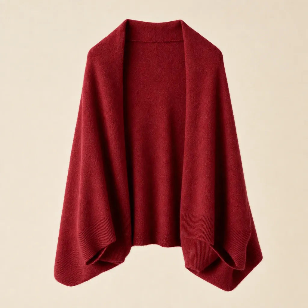 Ton poncho Poncho En Laine Tricoté Double Usage
