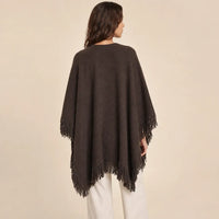 Ton poncho Poncho En Maille À Franges